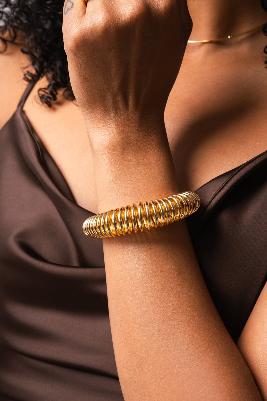 Pulseira Ayla Maxi Mola Banho de Ouro 18k