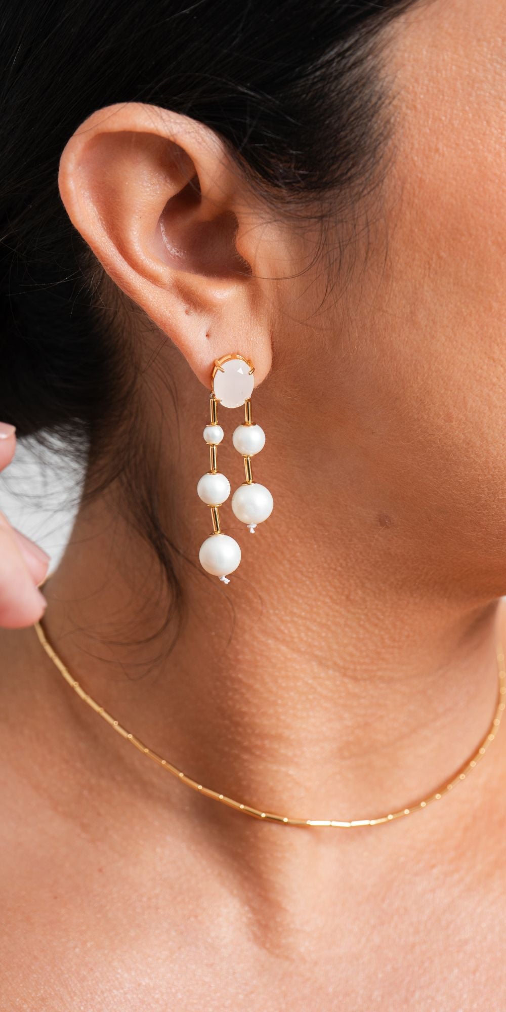 Brinco Letícia com Pérola Shell e Banho de Ouro 18k