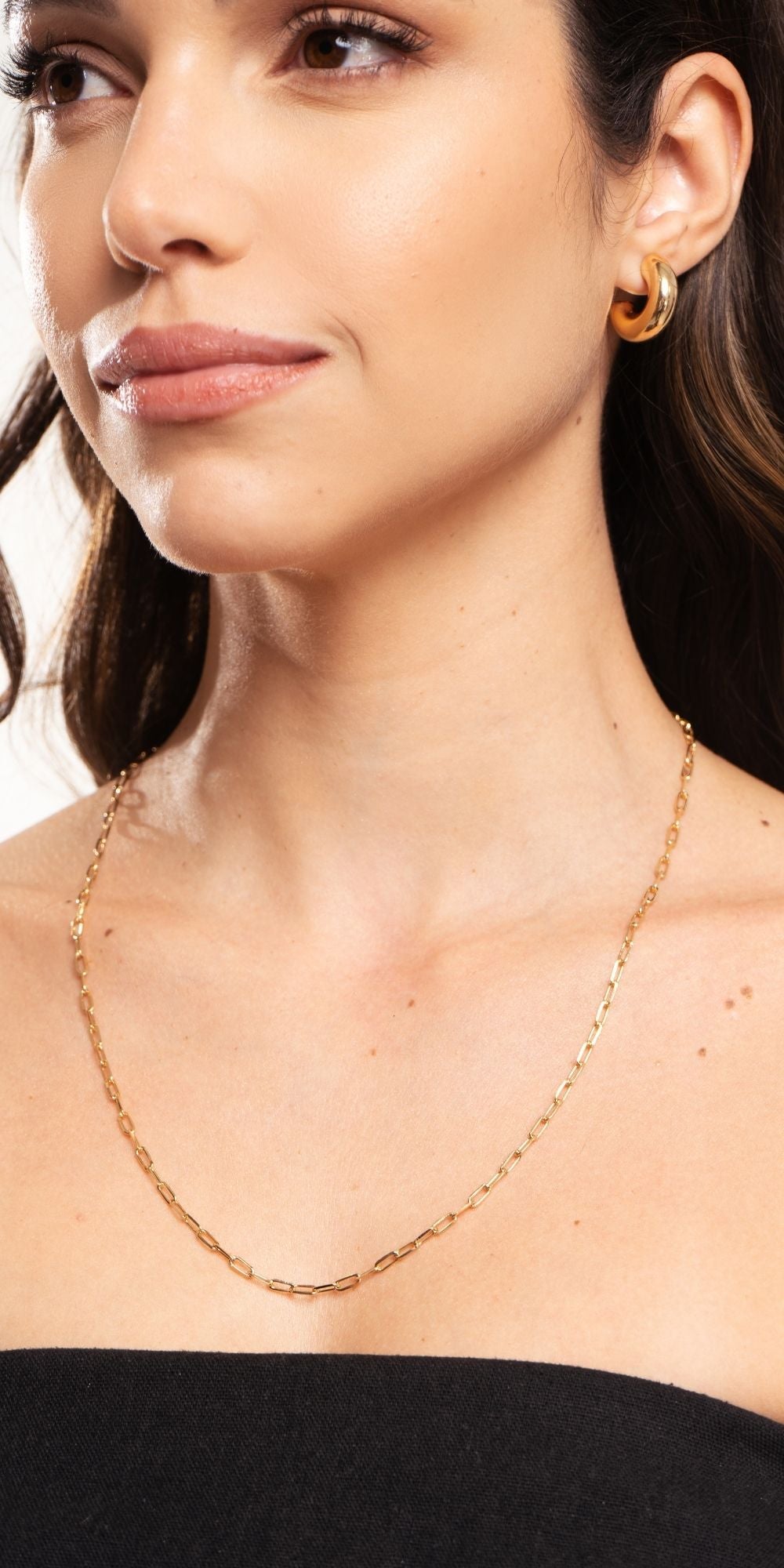 Colar Érika de Elos Longo Atemporal Banho de Ouro 18k