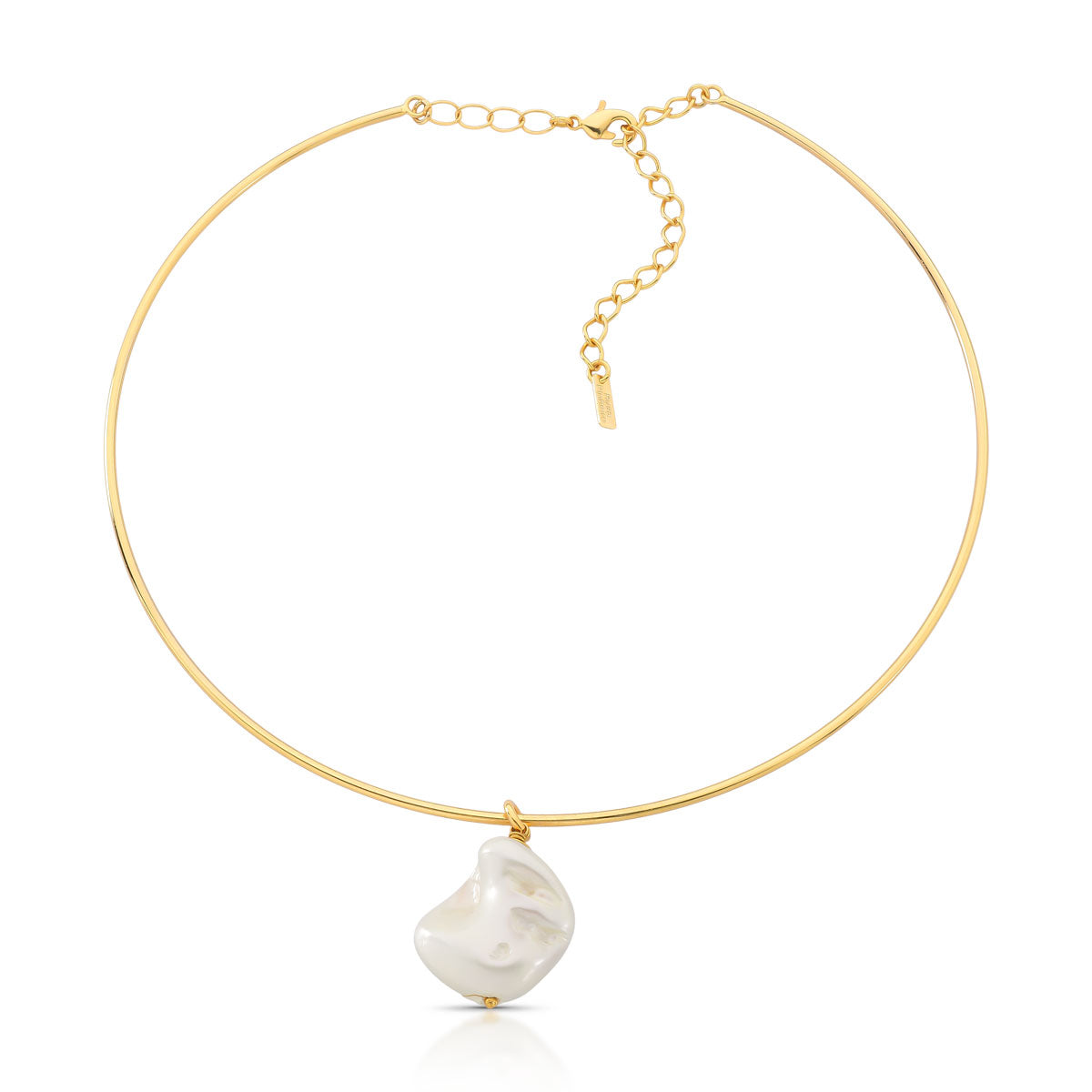 Colar Luma com Pérola Shell Pingente Removível Banho de Ouro 18k