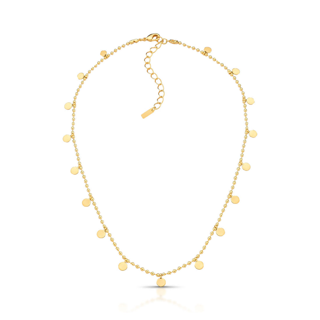 Colar Maju com Medalhinhas Banho de Ouro 18k e Ródio Branco