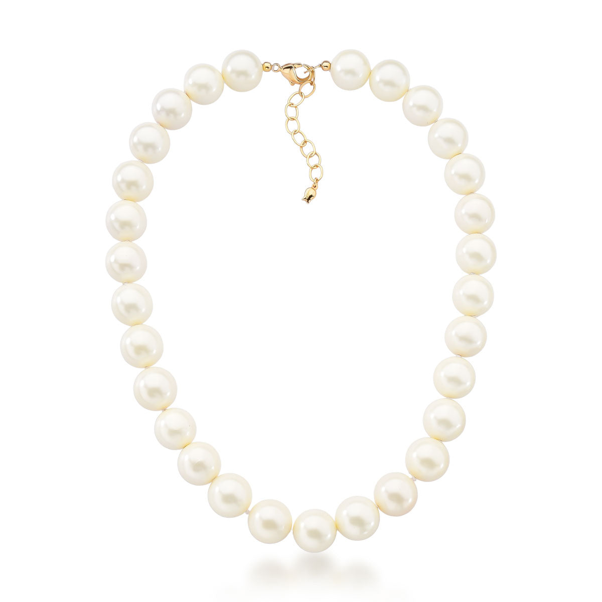 Colar Aline de Pérola Shell Banho de Ouro 18k