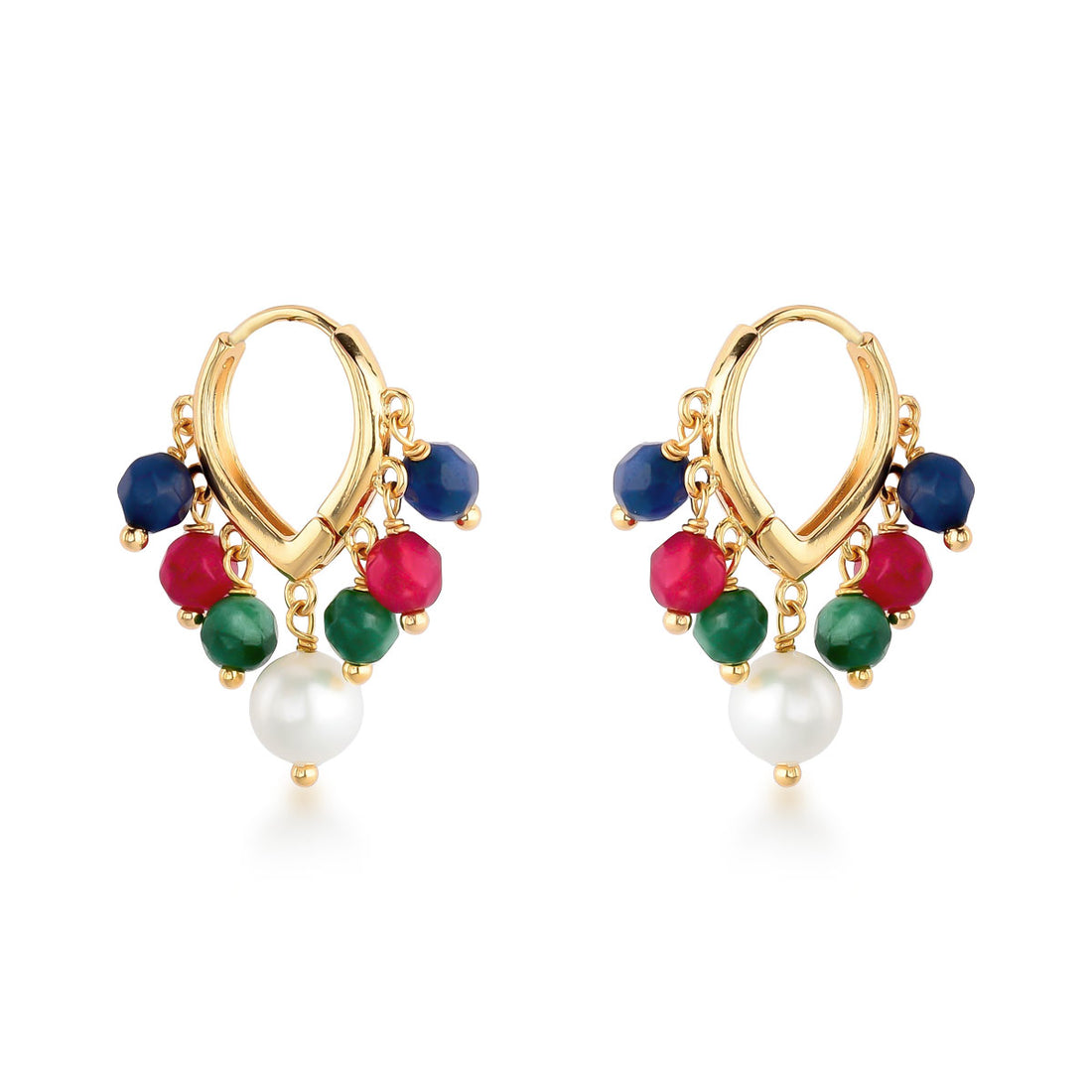 Brinco Gisele Pequeno Colorido ou Pérola Shell Banho de Ouro 18k