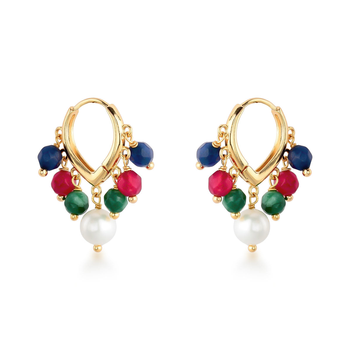 Brinco Gisele Pequeno Colorido ou Pérola Shell Banho de Ouro 18k