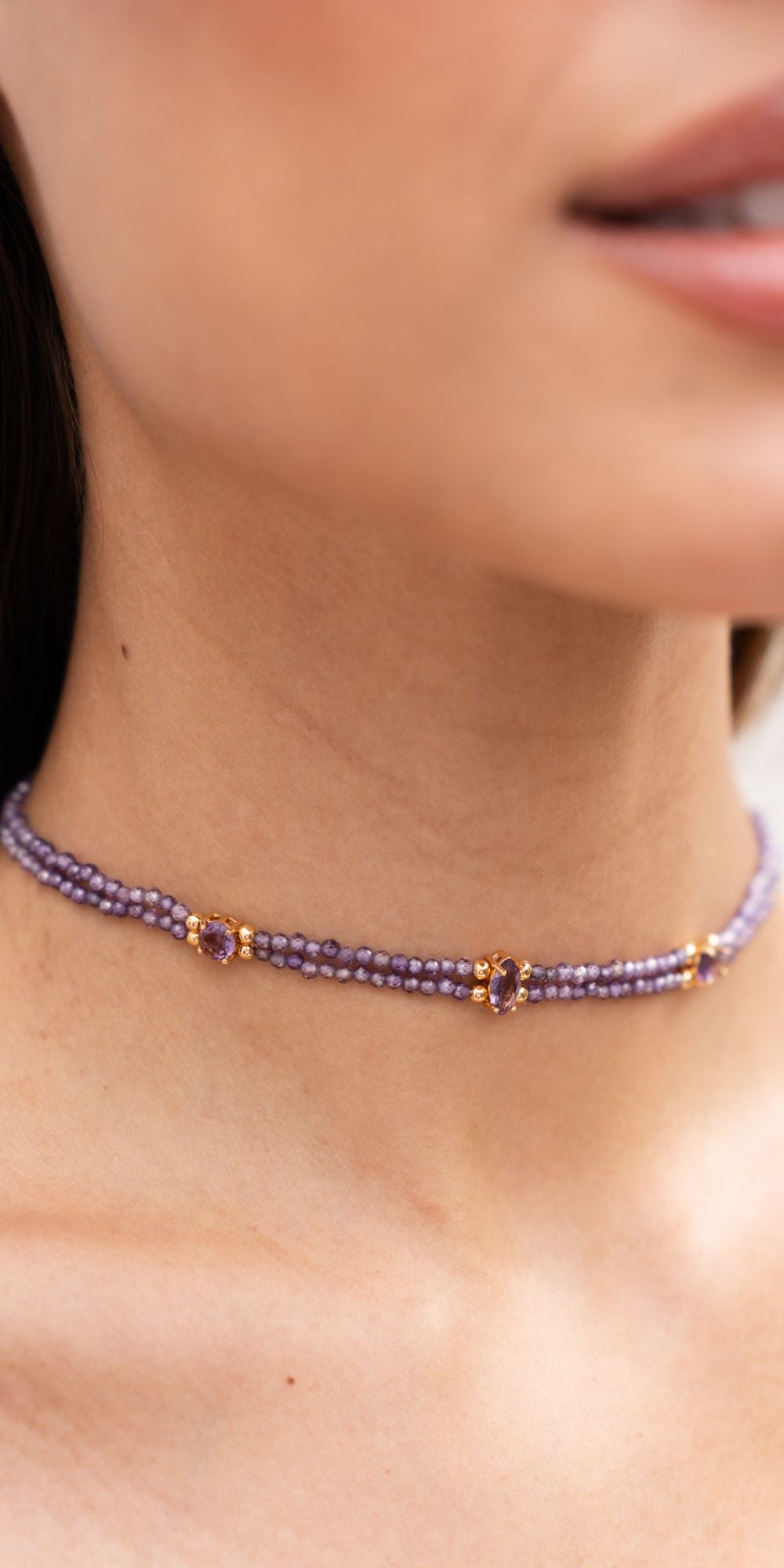 Colar Ina Choker Cravação de Zircônias Banho de Ouro 18k