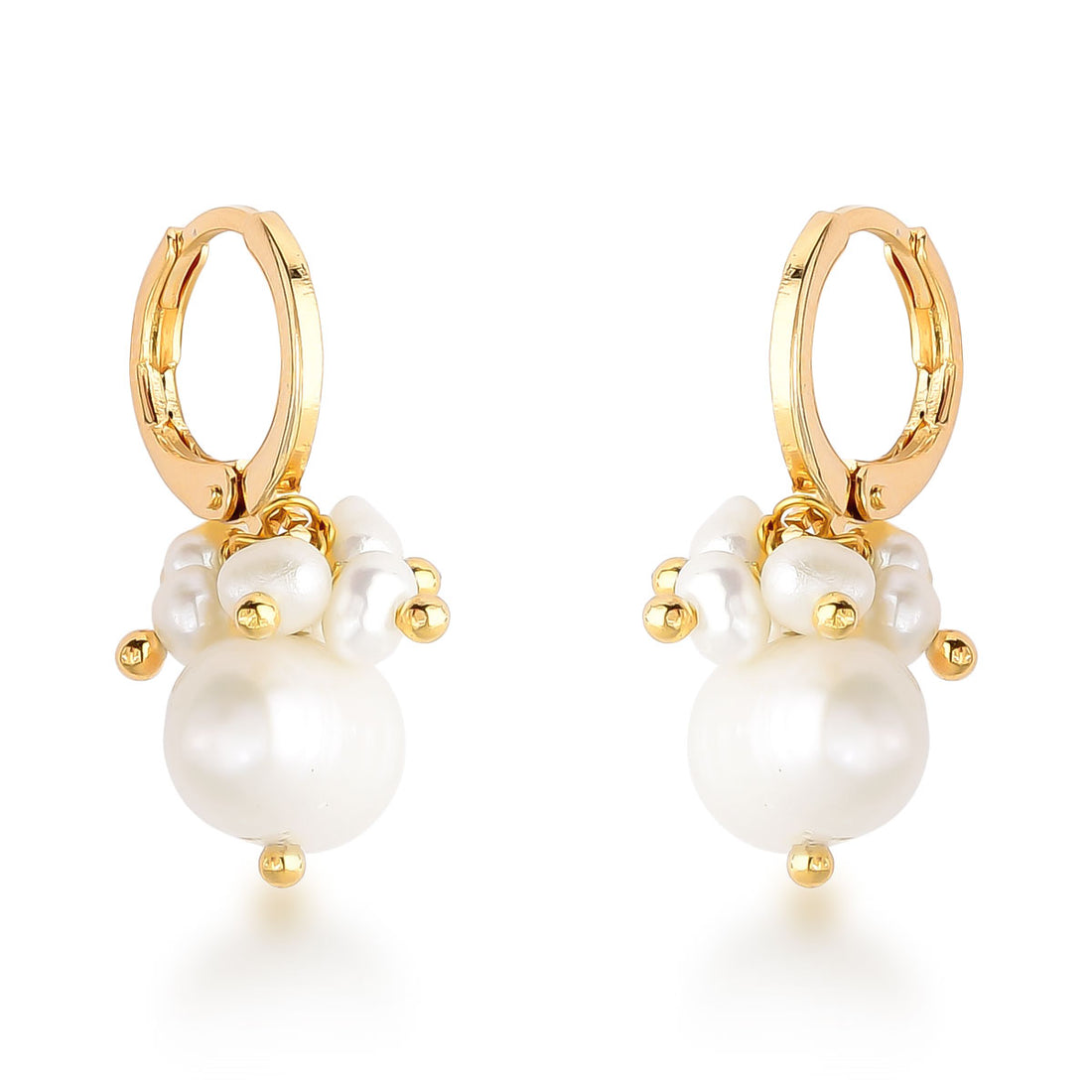Brinco Fiona de Argola Delicada com Banho de Ouro 18k