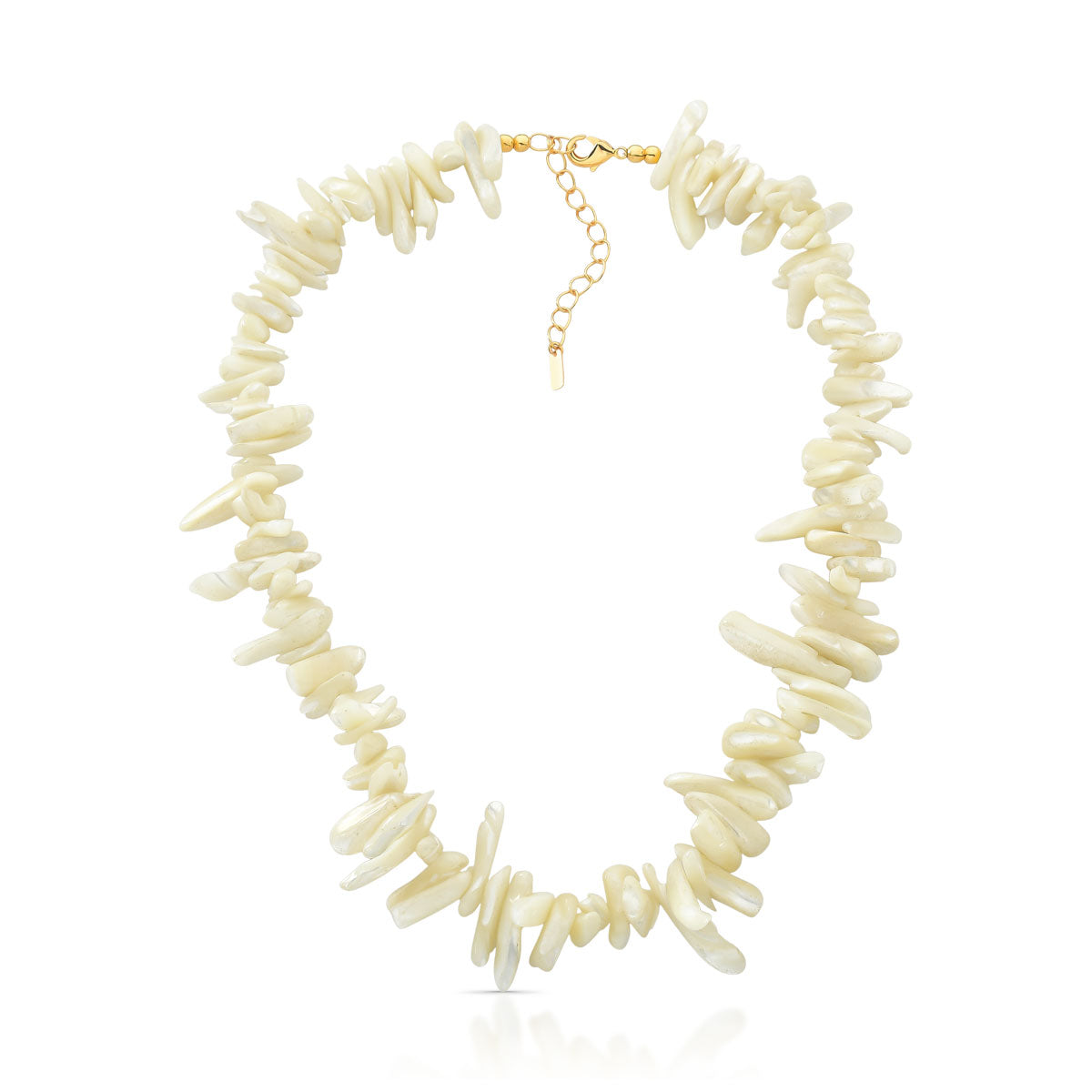 Colar Elara Curto com Madrepérolas Banho de Ouro 18k