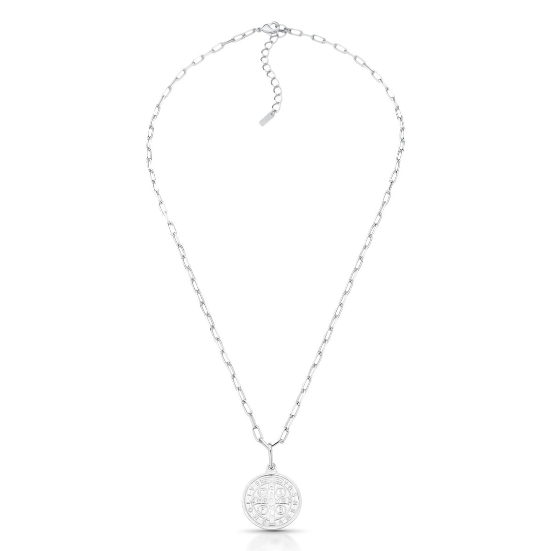 Colar Rosi de Corrente com Medalha São Bento Banho de Ouro 18k