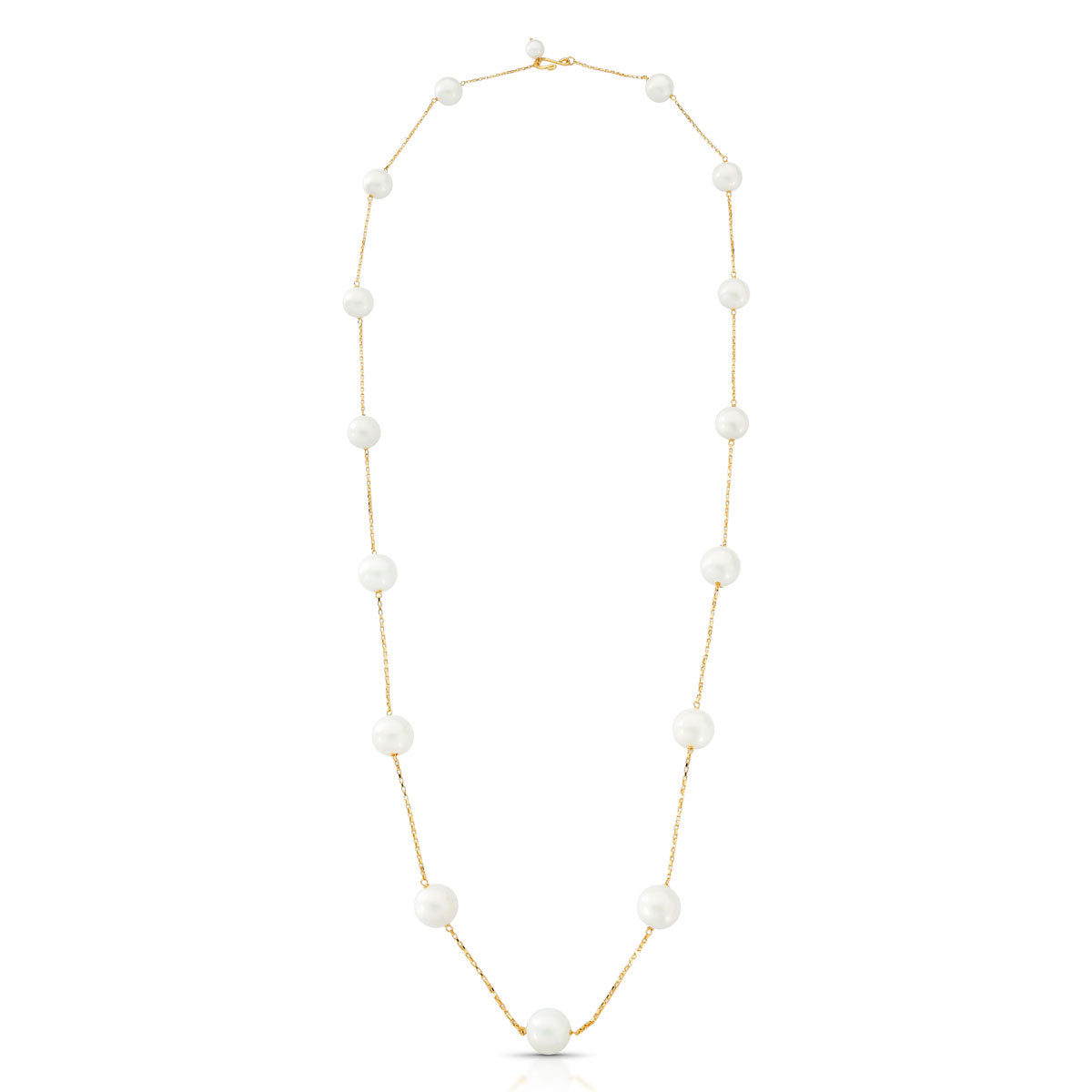 Colar Malu Longo com Pérolas Shell e Banho de Ouro 18k