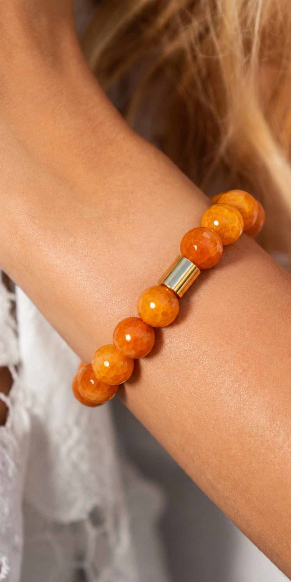 Pulseira Dália de Bolas Coloridas Banho de Ouro 18k