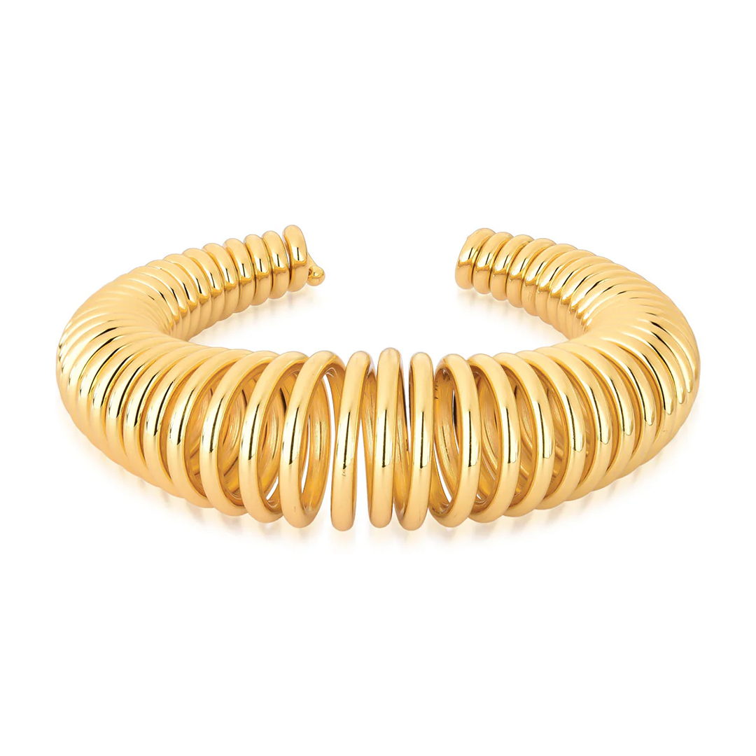 Pulseira Ayla Maxi Mola Banho de Ouro 18k