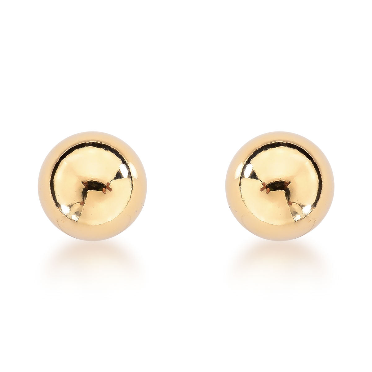 Brinco Débora de Bola 12mm Banho de Ouro 18k