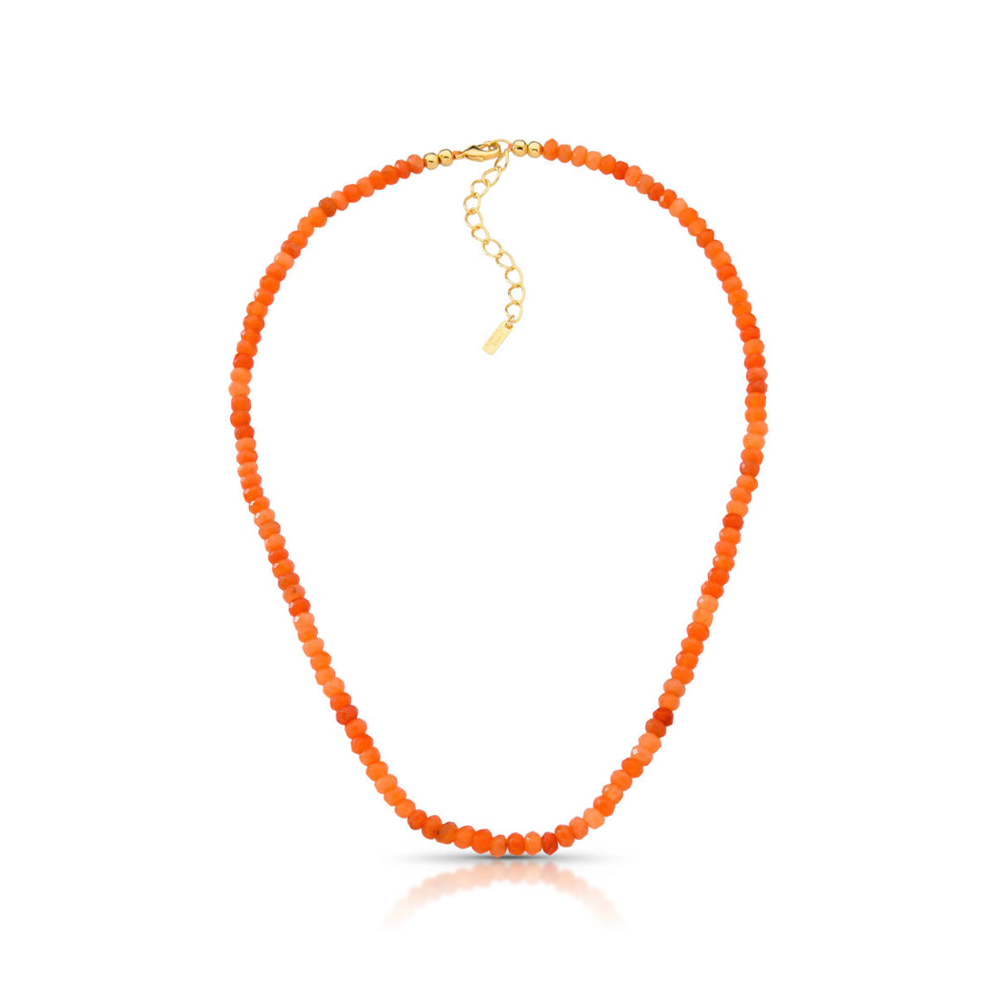 Colar Roberta Curto com Pedras Jade Banho de Ouro 18k