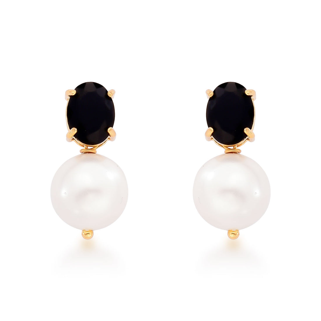 Brinco Serena com Pedras Coloridas Banho de Ouro 18k