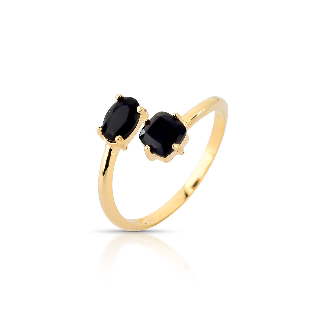 Conjunto Maya Brincos e Anel de Cristais Coloridos Banho de Ouro 18k