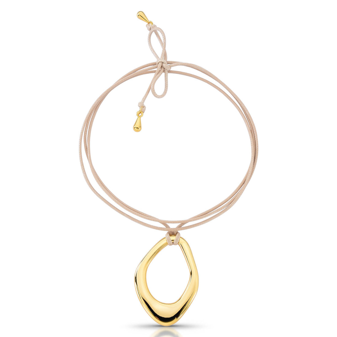 Colar Marta Longo com Pingente Liso Banho de Ouro 18k