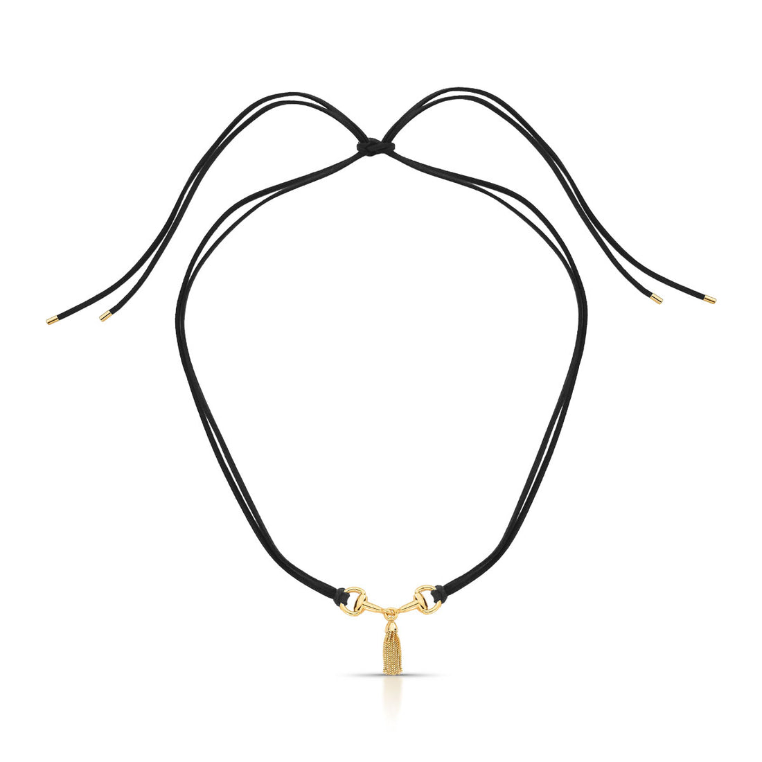 Colar Arizona Longo com Pingente Bridão Banho de Ouro 18k