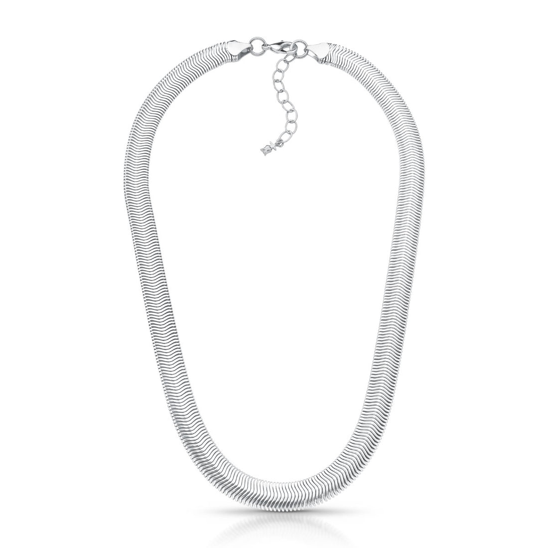 Colar Gi Maxi de Corrente Achatada Banho de Ouro 18k