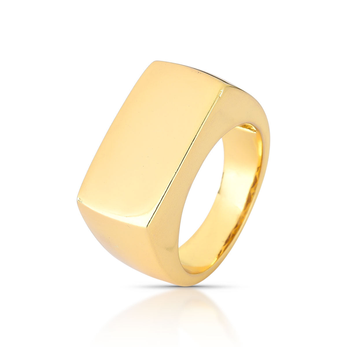 Anel Isadora Estruturado Forrado Banho de Ouro 18k