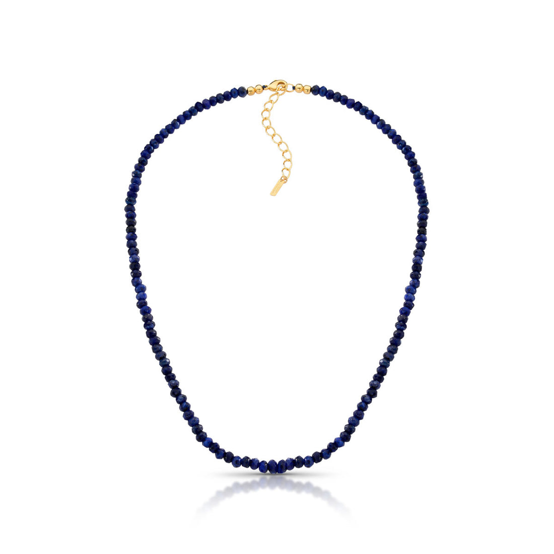 Colar Roberta Curto com Pedras Jade Banho de Ouro 18k