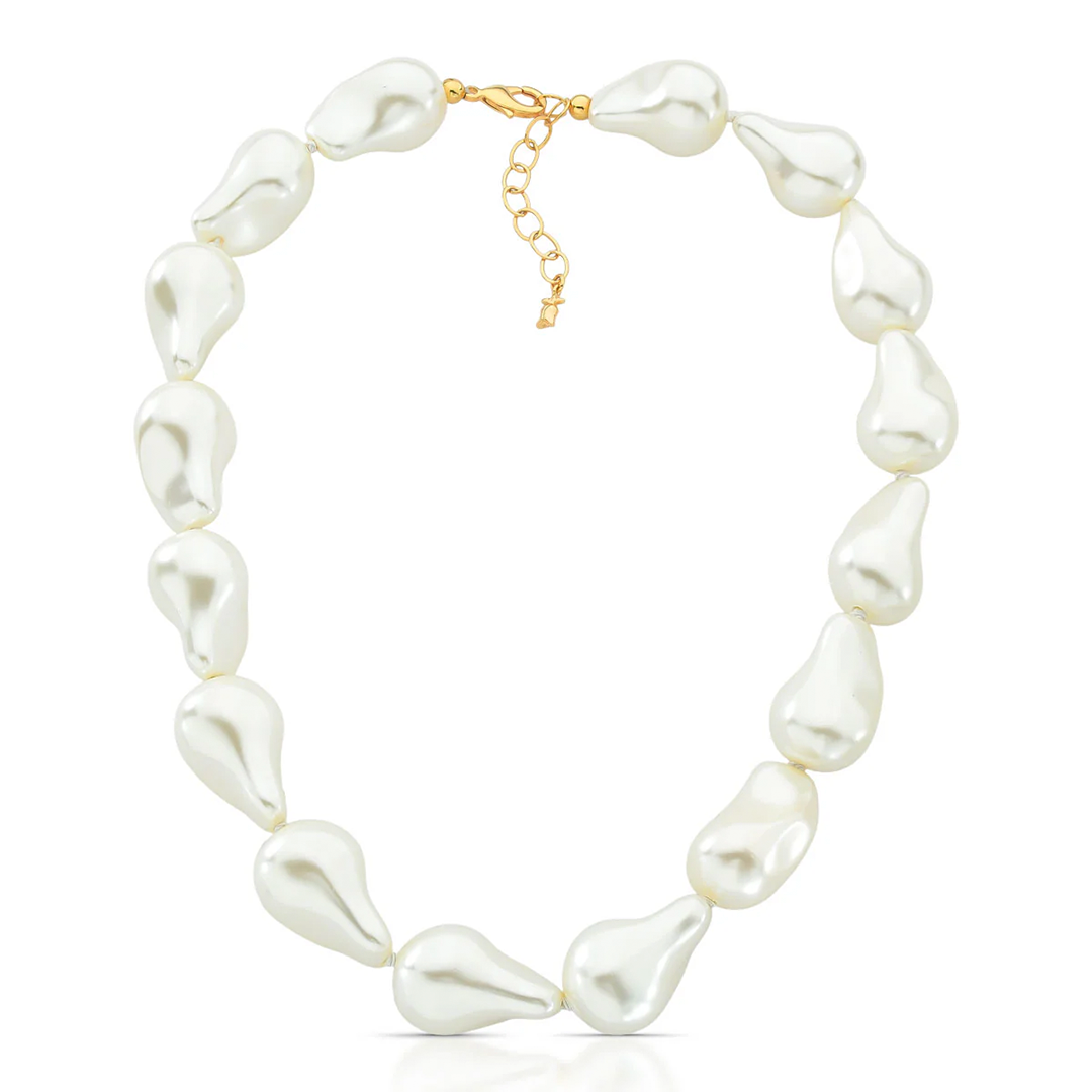 Colar Aura de Pérola Shell Banho de Ouro 18k