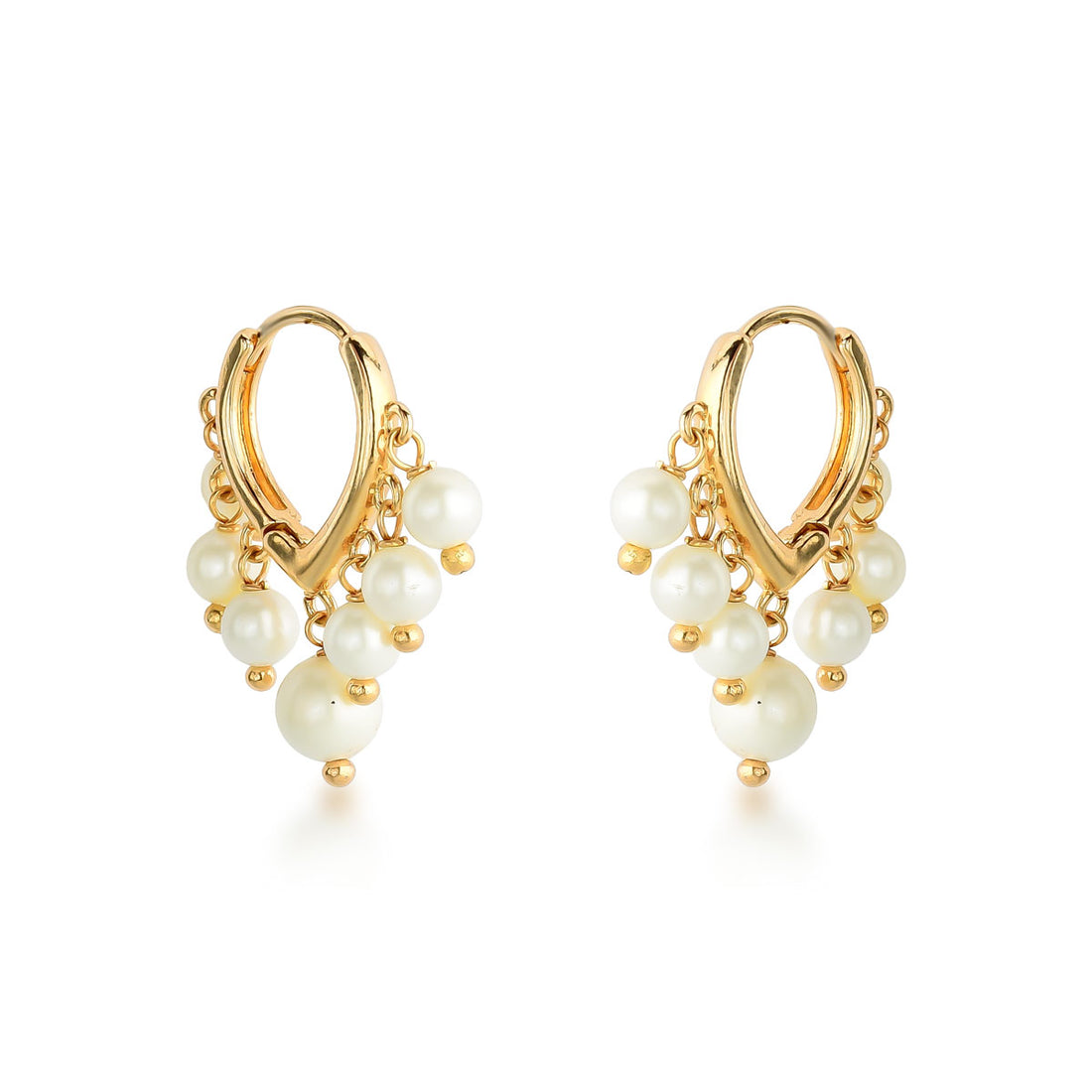 Brinco Gisele Pequeno Colorido ou Pérola Shell Banho de Ouro 18k