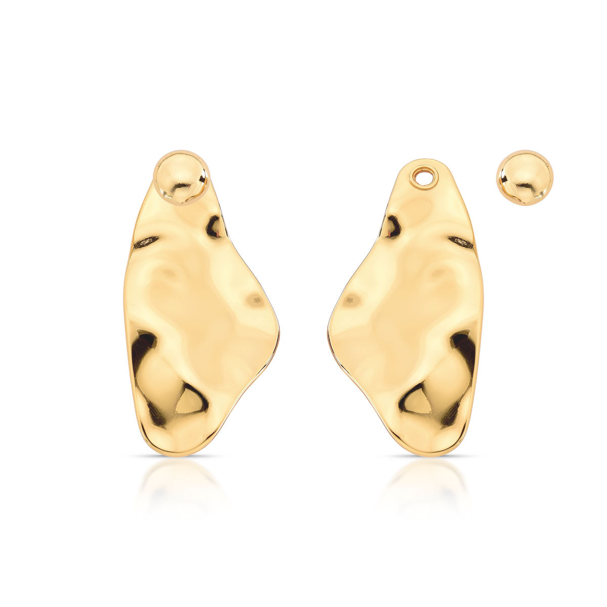 Brinco Lari Pingente Removível Banho de Ouro 18k | Rosa Pinheiro Joias