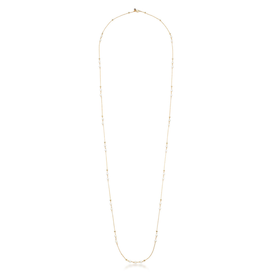 Colar Gisele Longo Versátil com Pedras Jade e Banho de Ouro 18k