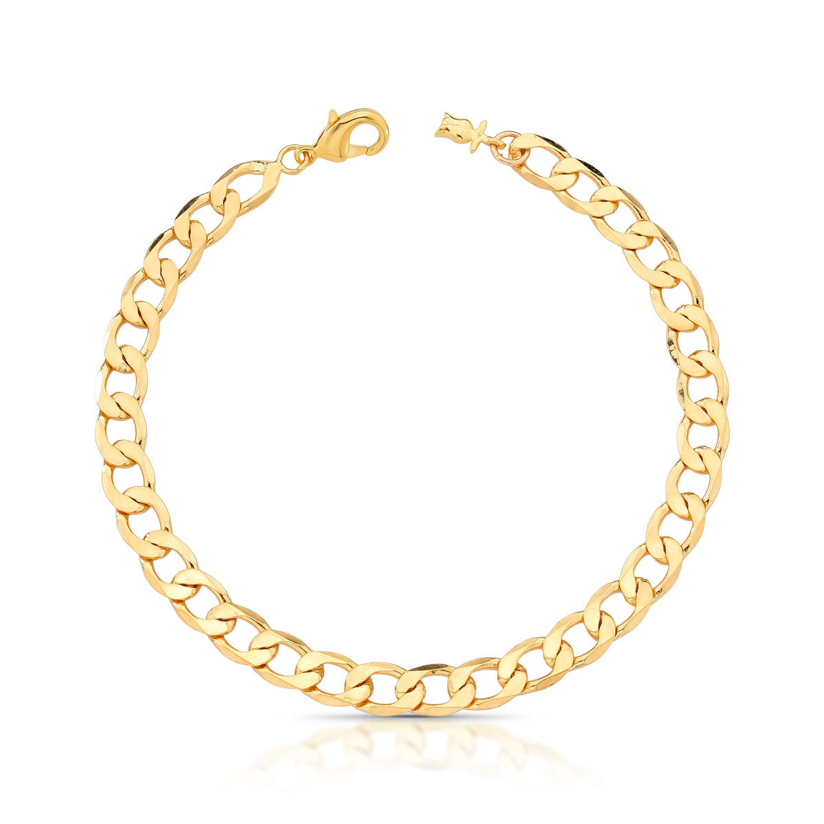 Pulseira Adel de Elos Ajustável Banho de Ouro 18k