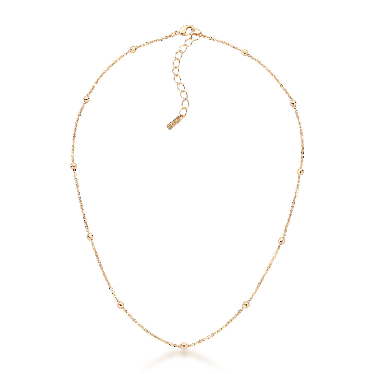 Colar Lívia com Corrente de Microesferas Banho de Ouro 18k