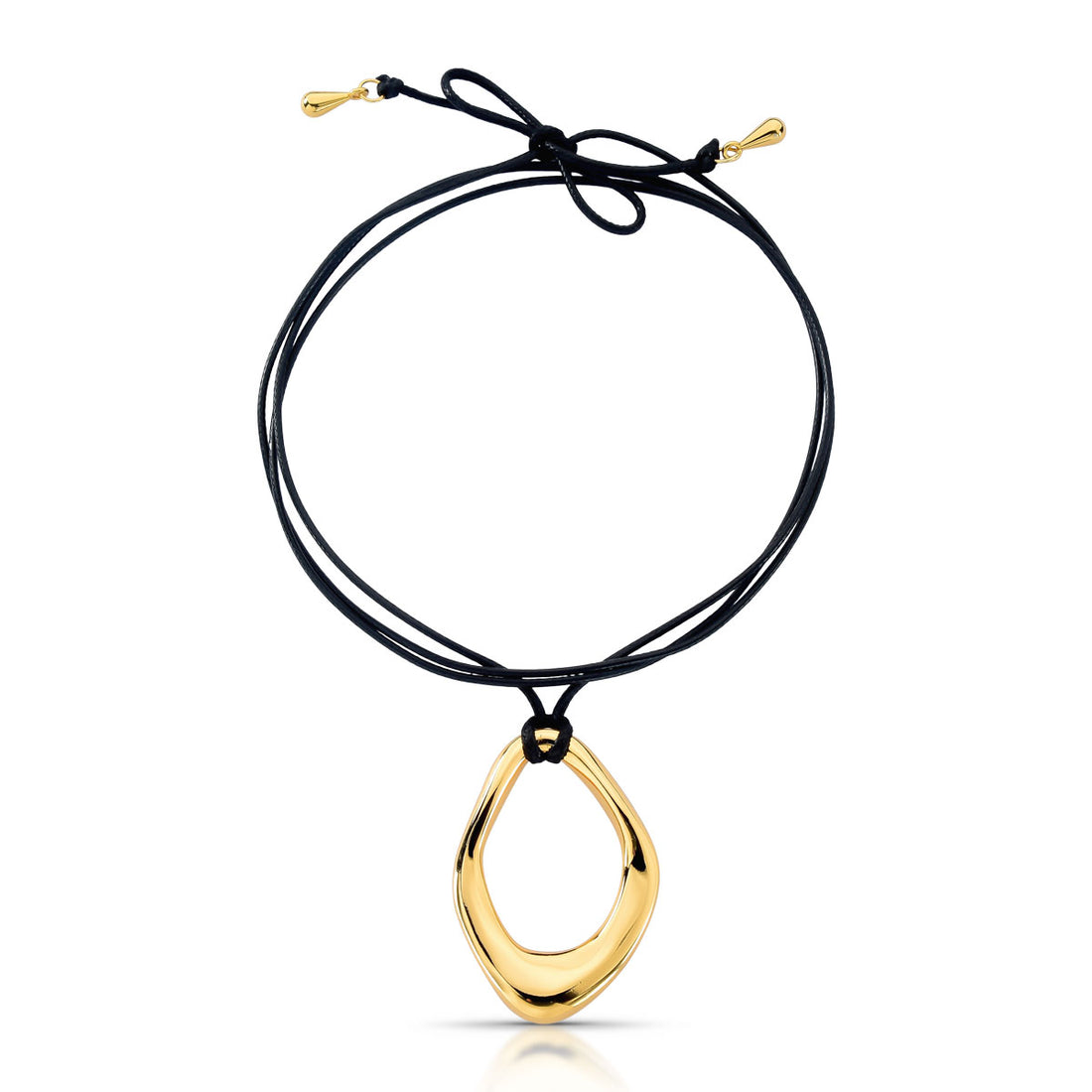 Colar Marta Longo com Pingente Liso Banho de Ouro 18k