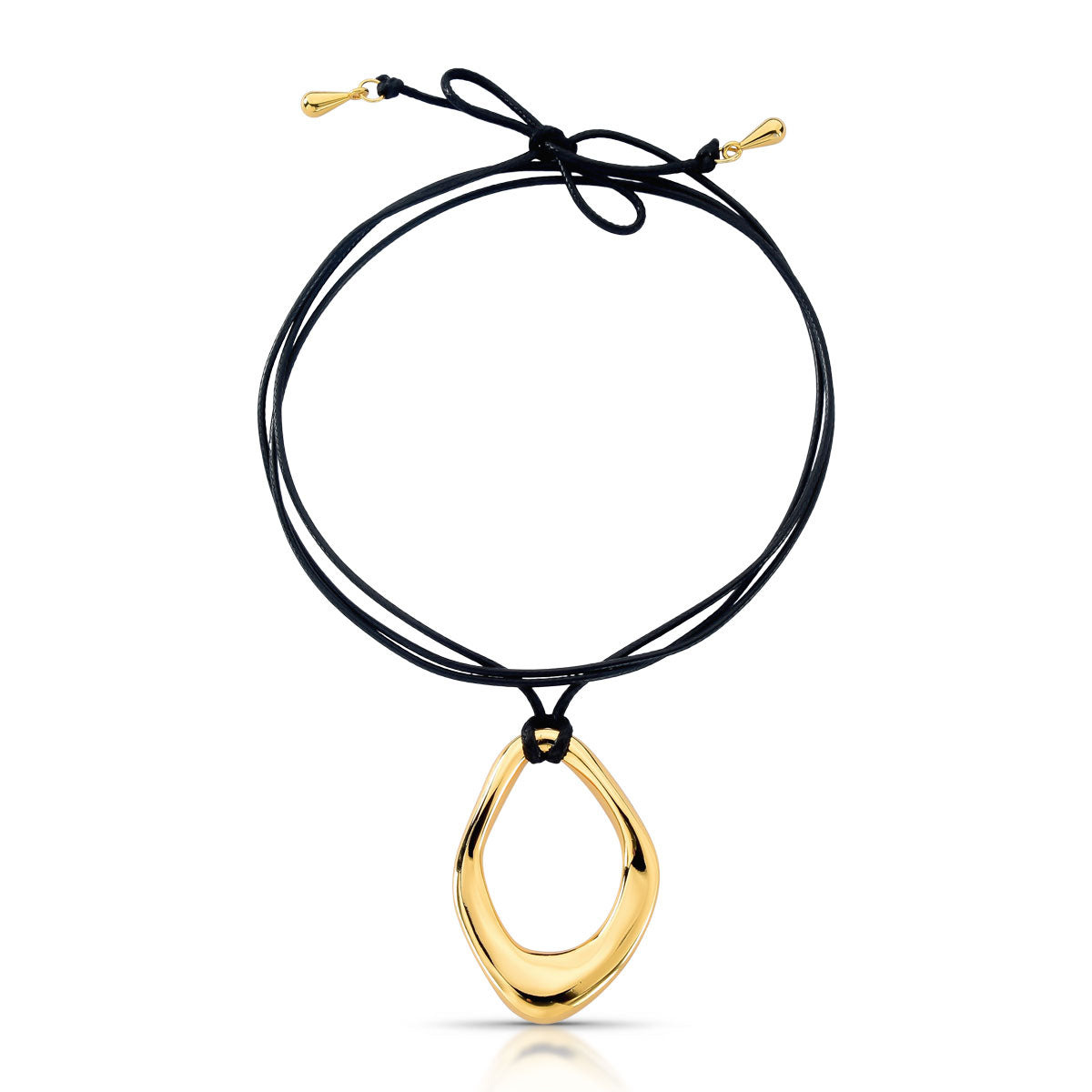 Colar Marta Longo com Pingente Liso Banho de Ouro 18k