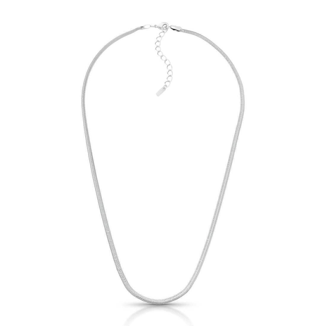 Colar Karen de Corrente Chata Banho de Ouro 18k