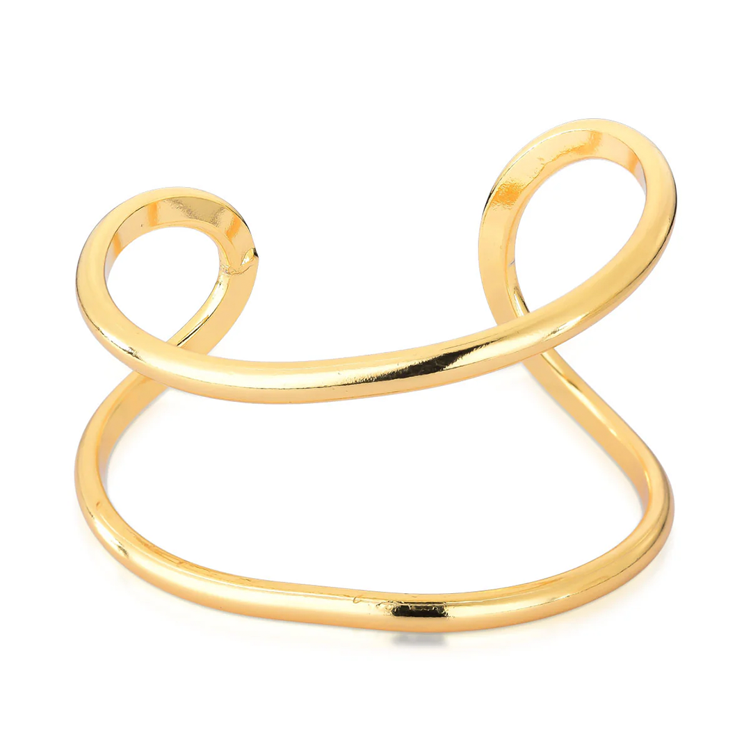 Pulseira Isadora Dupla Rígida Banho de Ouro 18k