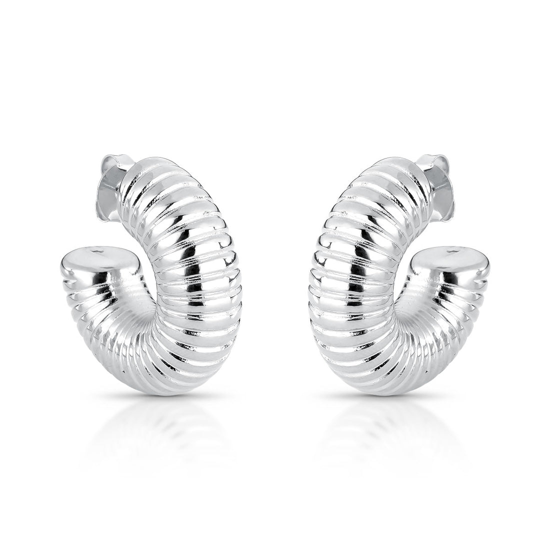 Brinco Gi de Argola Maxi Texturizada Banho de Ouro 18k