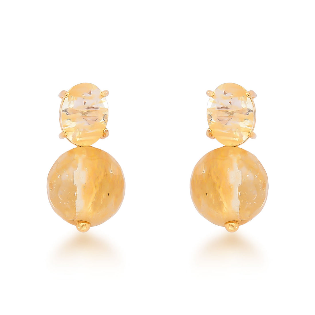 Brinco Serena com Pedras Coloridas Banho de Ouro 18k