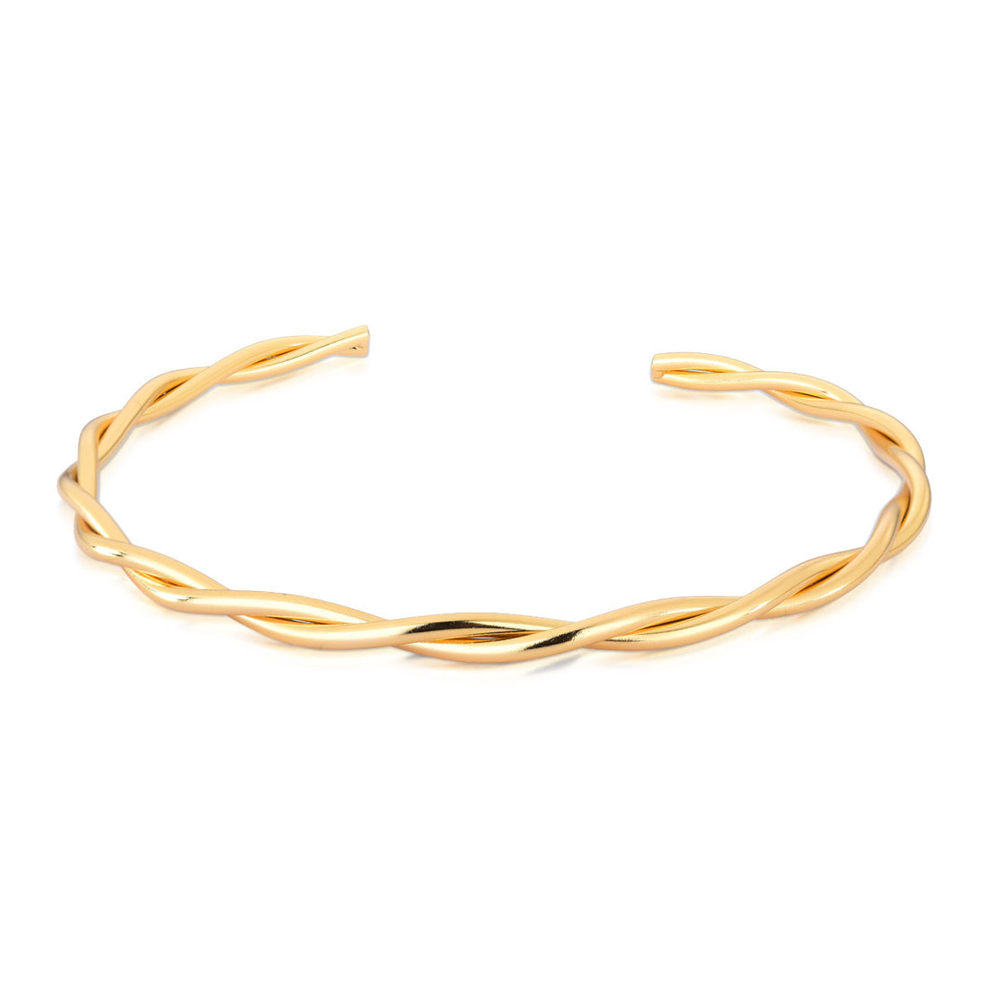 Colar Nara Aro Trançado Banho de Ouro 18k